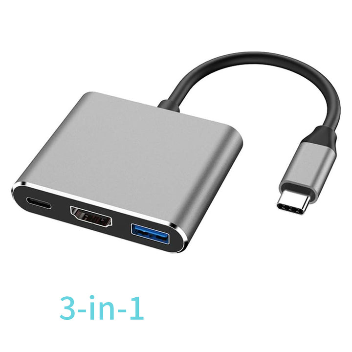ARMOR-X 3-in-1 USB-C Adapter. Expands USB C port into a Type-C fast charging port, a 4k HDMI output port, and a USB 3.0 port. The three ports of USB C to multiport adapter can use simultaneously and stably.