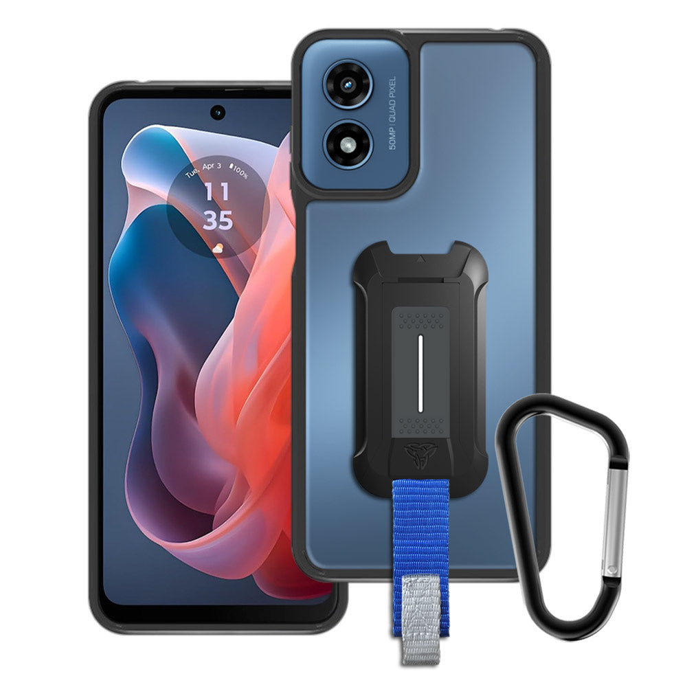 BX3-MT24-GPY24 | Motorola Moto G Play (2024) | Mountable Shockproof Rugged Case for Outdoors w/ Carabiner