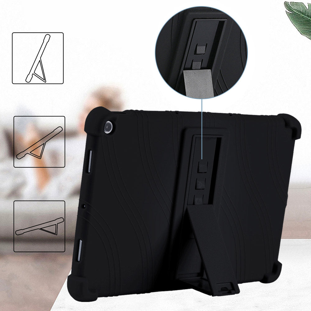 ARMOR-X Google Pixel Tablet Soft silicone shockproof protective case. Built-in adjustable kickstand convenient for providing different viewing angles when watching videos, texting, gaming or learning etc.