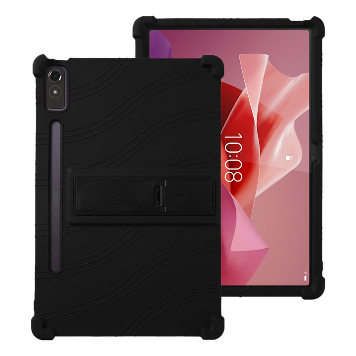 ARMOR-X Lenovo Tab P12 TB370 Soft silicone shockproof protective case with kick-stand.