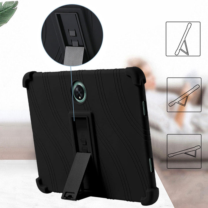 ARMOR-X OnePlus Pad Soft silicone shockproof protective case. Built-in adjustable kickstand convenient for providing different viewing angles when watching videos, texting, gaming or learning etc.