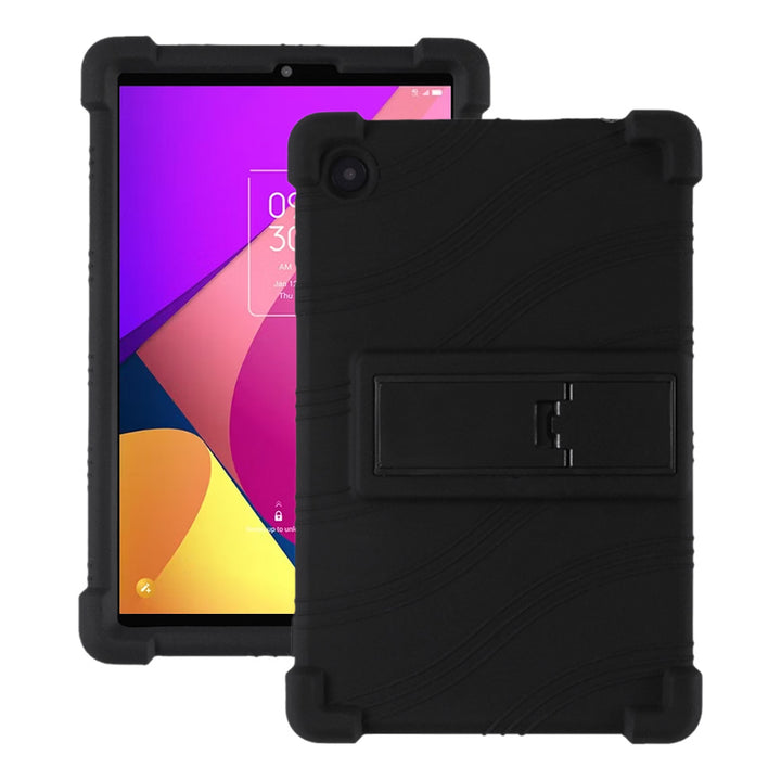 ARMOR-X TCL Tab 8 LE 9137W Soft silicone shockproof protective case with kick-stand.