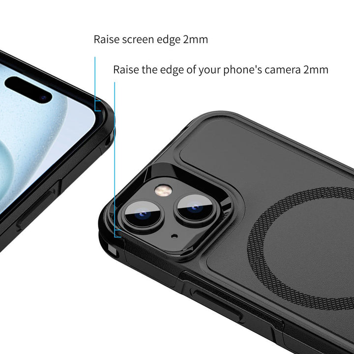 ARMOR-X APPLE iPhone 15 military grade protective case & magnetic case. Raised edge to protect the screen and camera.
