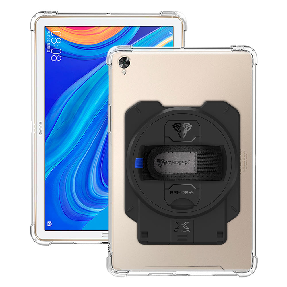 ARMOR-X Huawei MediaPad M6 10.8 ultra slim 4 corner anti-impact tablet case with X-DOCK modular eco-system.