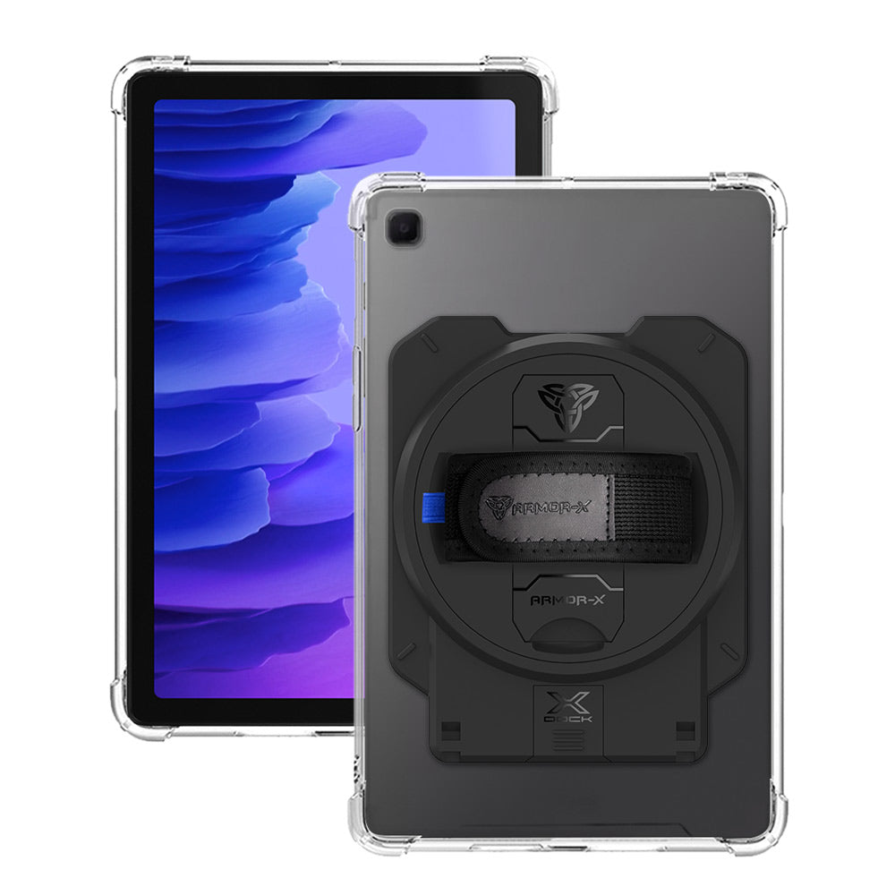 ARMOR-X Samsung Galaxy Tab A7 10.4 SM-T500 / T505 ultra slim 4 corner anti-impact tablet case with X-DOCK modular eco-system.
