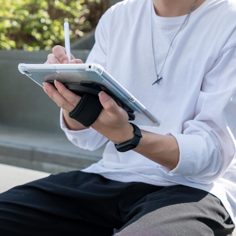 ARMOR-X Samsung Galaxy Tab S8+ S8 Plus SM-X800 / SM-X806 case The 360-degree adjustable hand offers a secure grip to the device and helps prevent drop.