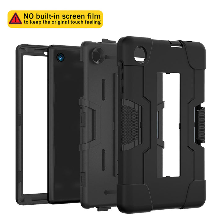ARMOR-X TCL Tab 8 Plus (9138S) / Tab 8 4G (9132G) / Tab 8 Wifi (9132X) / Tab 8 LE (9137W) shockproof case, impact protection cover with kick stand. Ultra 3 layers impact resistant design.