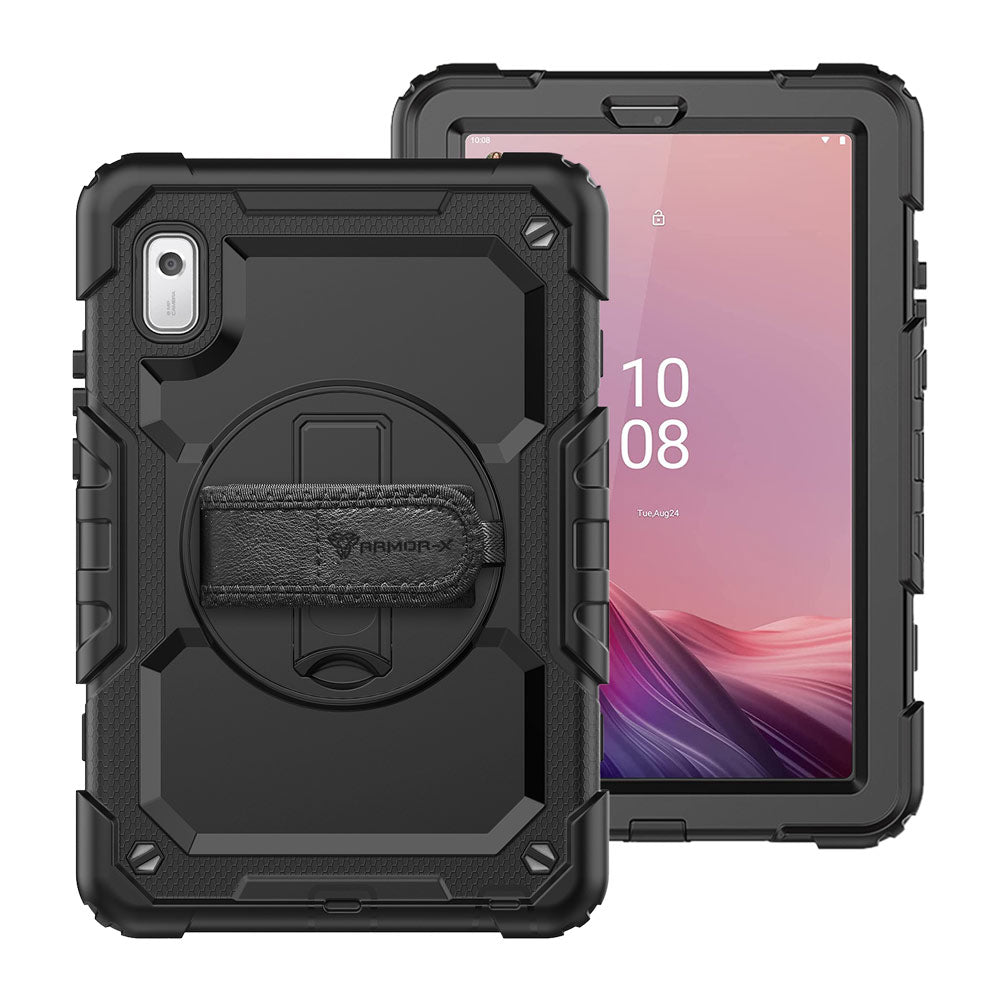 GEN-LN-M9 | Lenovo Tab M9 TB310 | Rainproof military grade rugged case with  hand strap and kick-stand