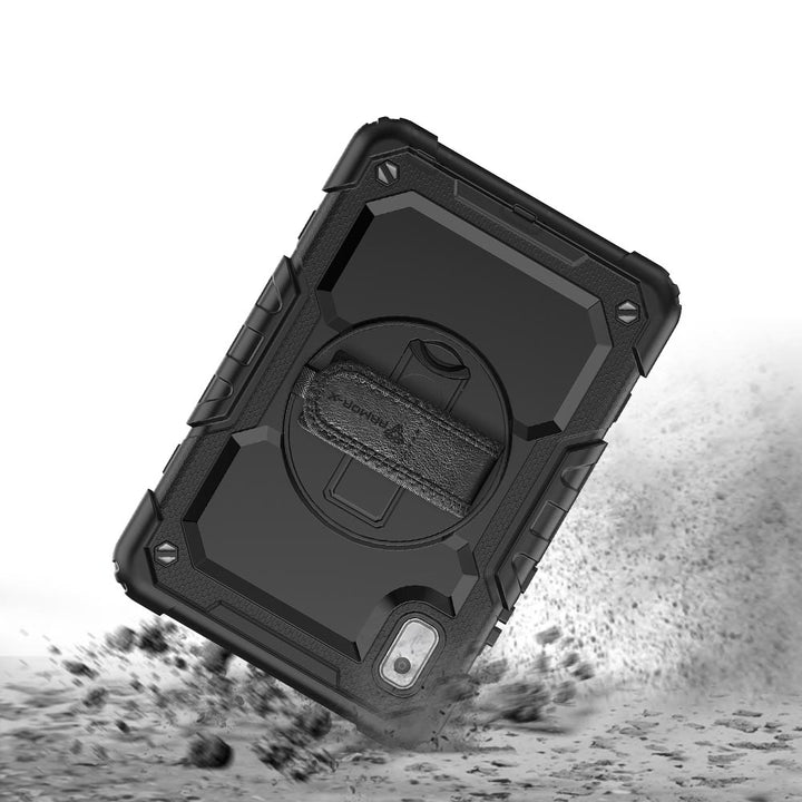 ARMOR-X Lenovo Tab M9 TB310 shockproof case, impact protection cover with hand strap and kick stand. Rugged protective case with the best dropproof protection.
