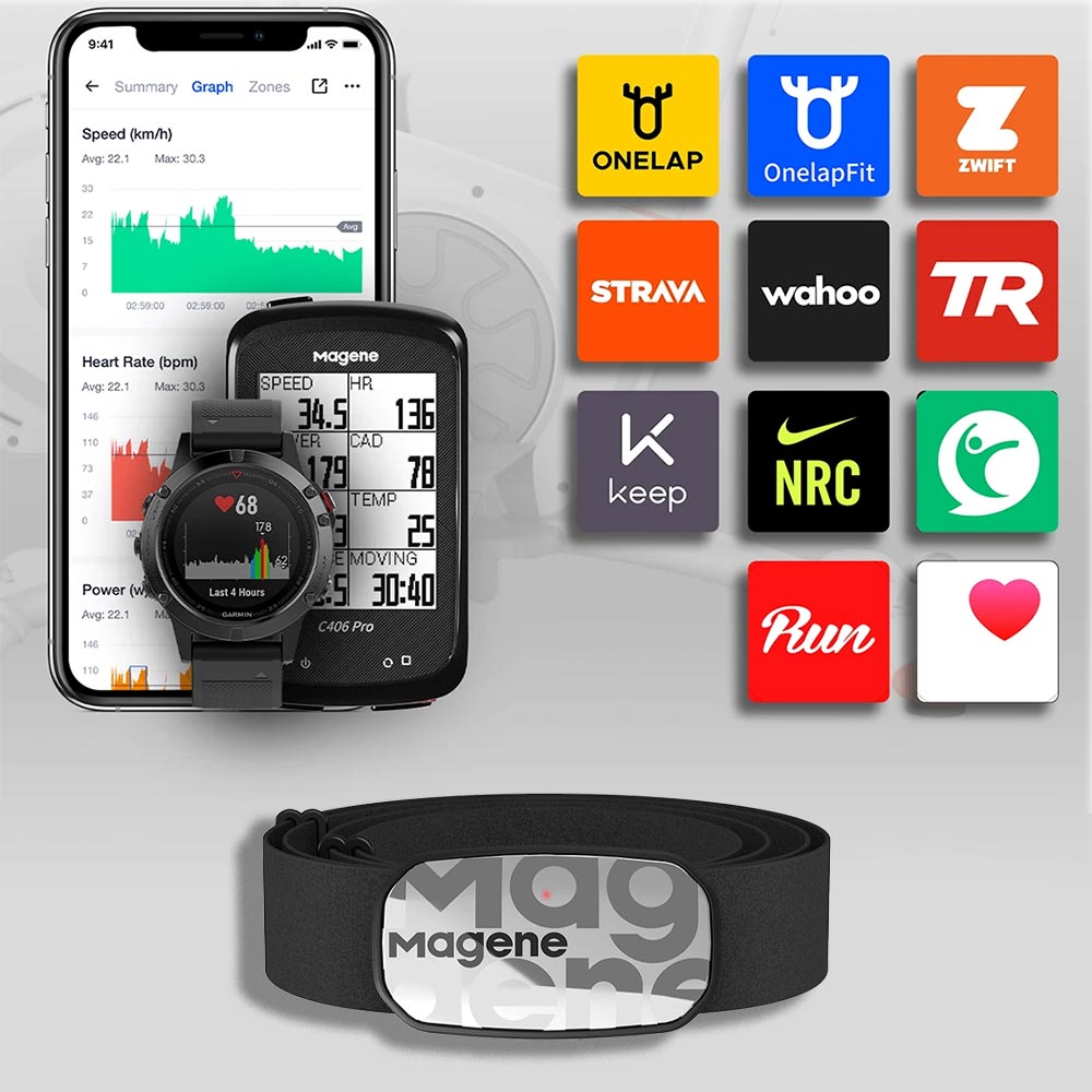 ARMOR-X Heart Rate Monitor with Chest Strap. Compatible ANT+ & Bluetooth.