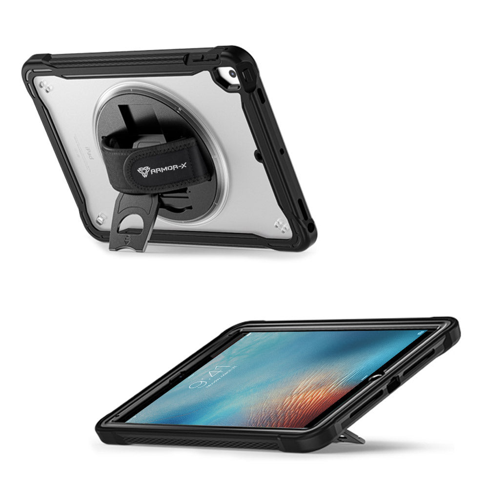 ARMOR-X iPad Pro 9.7 2016 case with kick stand. Hand free typing, drawing, video watching.