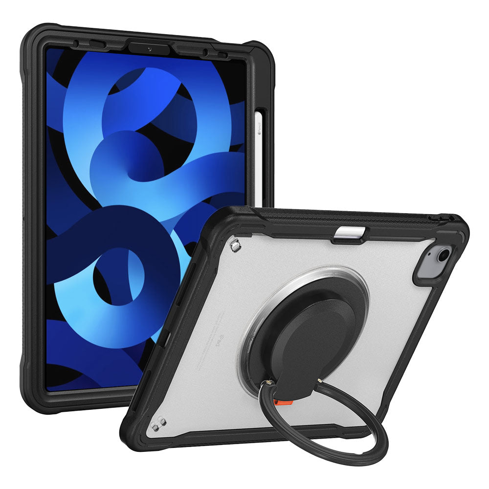 ARMOR-X APPLE iPad Air 4 2020 / iPad Air 5 2022 shockproof case, impact protection cover. Rugged case with kick stand. Hand free typing, drawing, video watching.