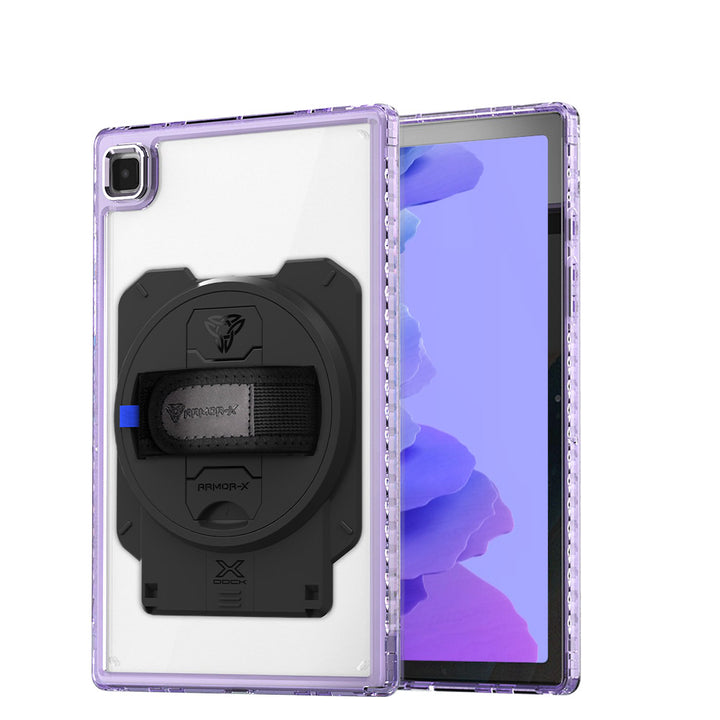 ARMOR-X Samsung Galaxy Tab A7 10.4 SM-T500 T505 T507 (2020) / A7 10.4 SM-T509 (2022) transparent protective rugged case with X-DOCK modular eco-system.