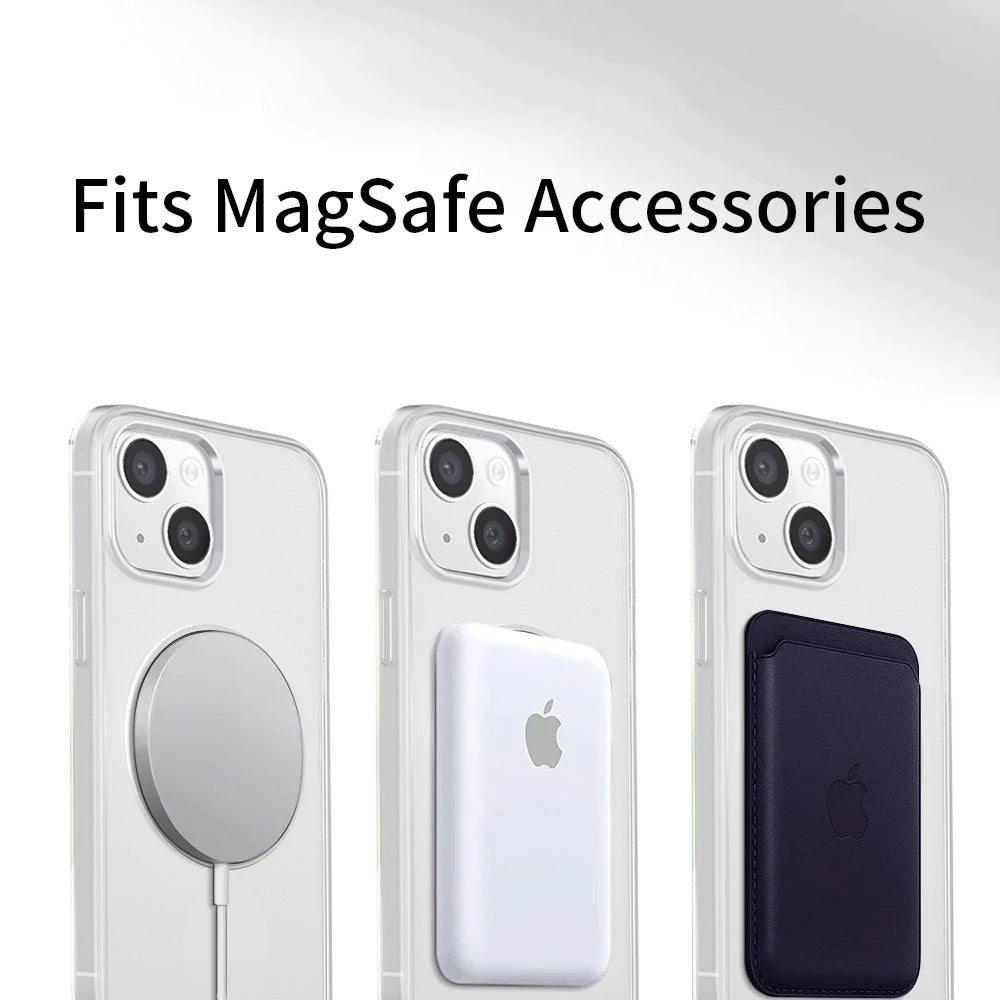 ARMOR-X APPLE iPhone 14 shockproof compact case with rotatable magnetic stand, supports wireless charging. Moreover, this case attaches to other MagSafe accessories, such as wallets, battery packs, and car mounts.