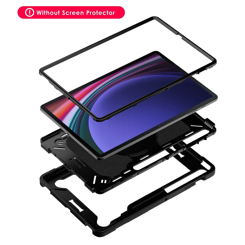 ARMOR-X Samsung Galaxy Tab S9 SM-X710 / X716 / X718 shockproof case, three-layer shock absorbing construction provides complete protection against accidental drops, bumps and shocks.