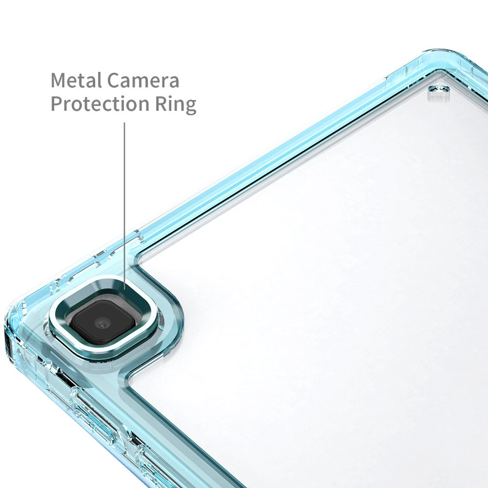 ARMOR-X Samsung Galaxy Tab A7 10.4 SM-T500 T505 T507 (2020) / A7 10.4 SM-T509 (2022) shockproof case. Metal camera protection ring provides unique protection for your rear camera.
