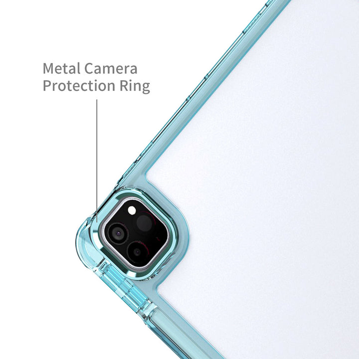 ARMOR-X Apple iPad iPad Pro 11 ( 1st / 2nd / 3rd / 4th Gen. ) 2018 / 2020 / 2021 / 2022 shockproof case. Metal camera protection ring provides unique protection for your rear camera.