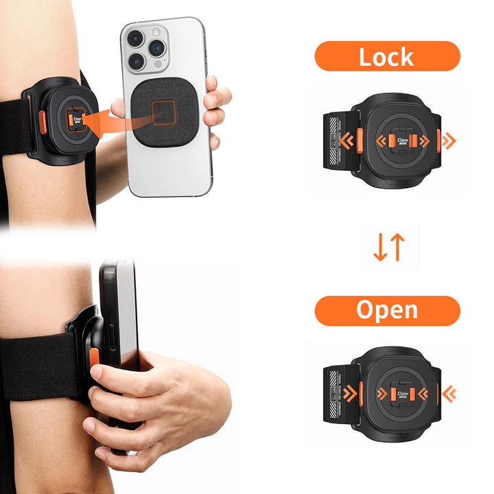 ARMOR-X quick release armband mount design for phone.