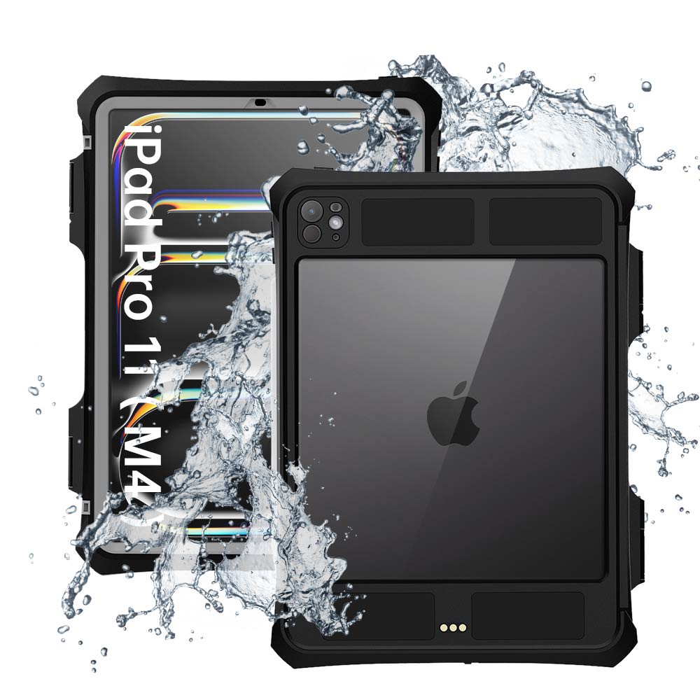 MKN-iPad-PR11 | iPad Pro 11 ( M4 ) | IP68 Waterproof Case W/ Pencil Holder  Compatible with Magic Keyboard Supports Apple Pencil Pro Wireless Charging