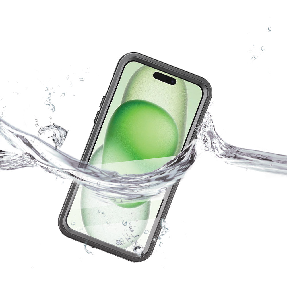 ARMOR-X iPhone 15 Plus Waterproof Case IP68 shock & water proof Cover. IP68 Waterproof with fully submergible to 6.6' / 2 meter.