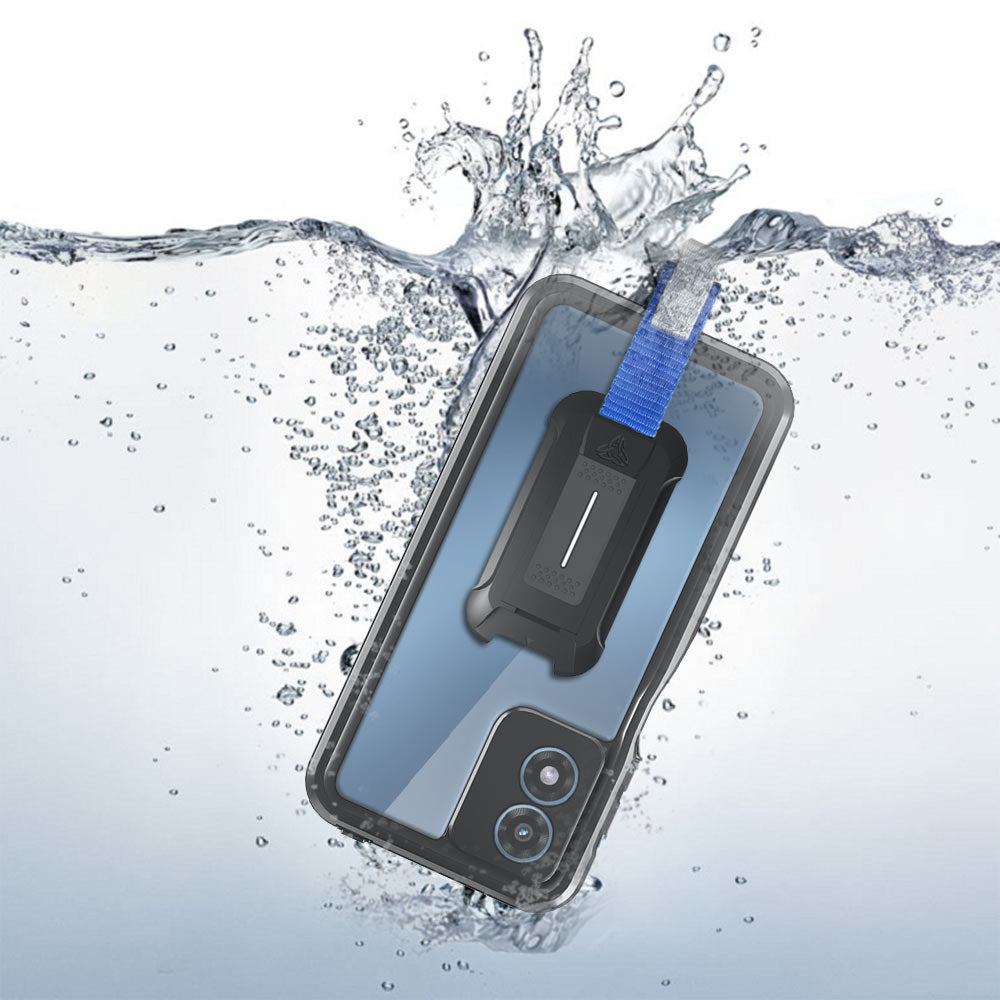 ARMOR-X Motorola Moto G Play 2024 Waterproof Case. IP68 Waterproof with fully submergible to 6.6' / 2 meter for 1 hour.