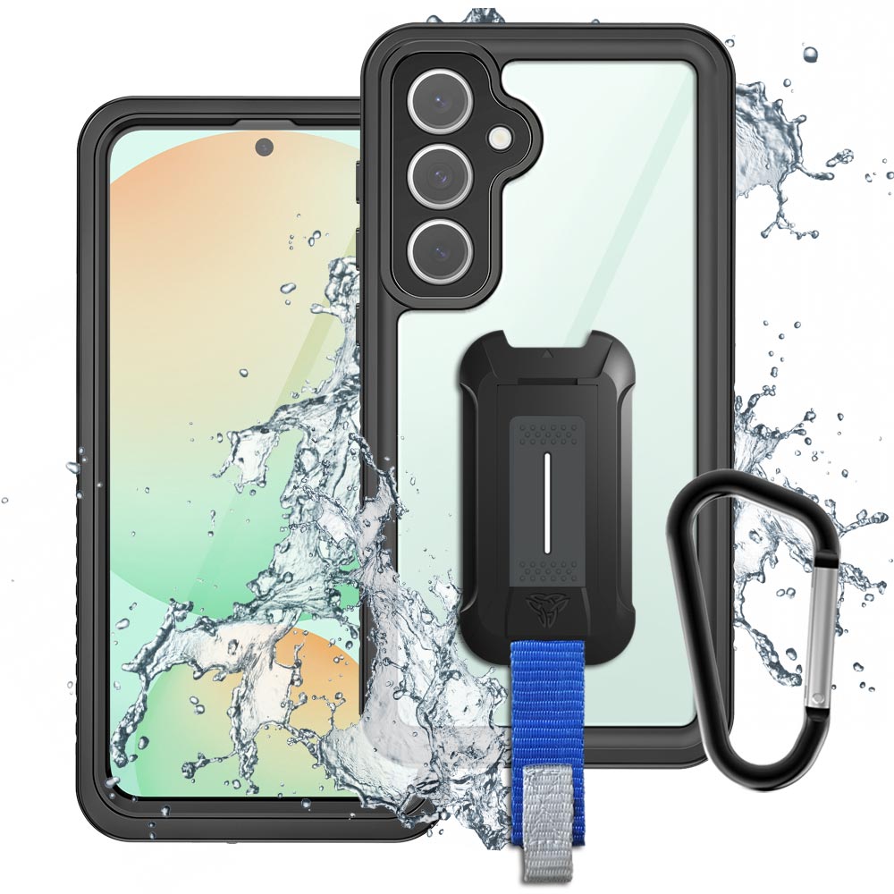 MX-SS24-S24FE | Samsung Galaxy S24 FE SM-S721 Waterproof Case | IP68 shock & water proof Cover w/ X-Mount & Carabiner