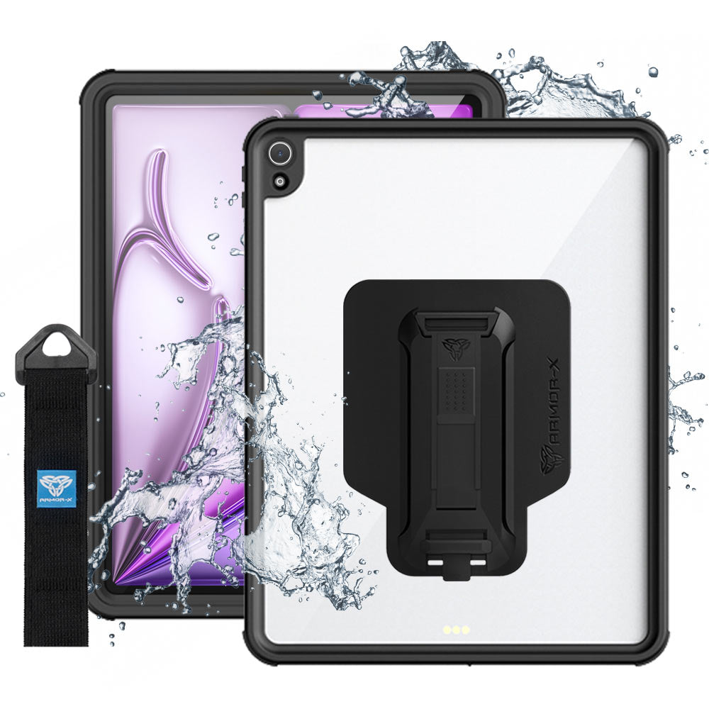 MXS-iPad-A6 | iPad Air 13 ( M2 ) | IP68 Waterproof, Shock & Dust Proof Case  With Handstrap & Kickstand & X-Mount