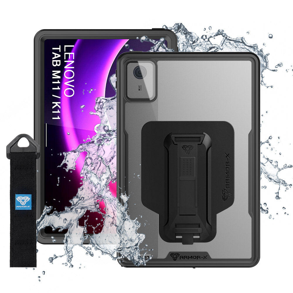 ARMOR-X Lenovo Tab M11 TB330 Waterproof Case IP68 shock & water proof Cover. Mountable Rugged Design with waterproof protection.