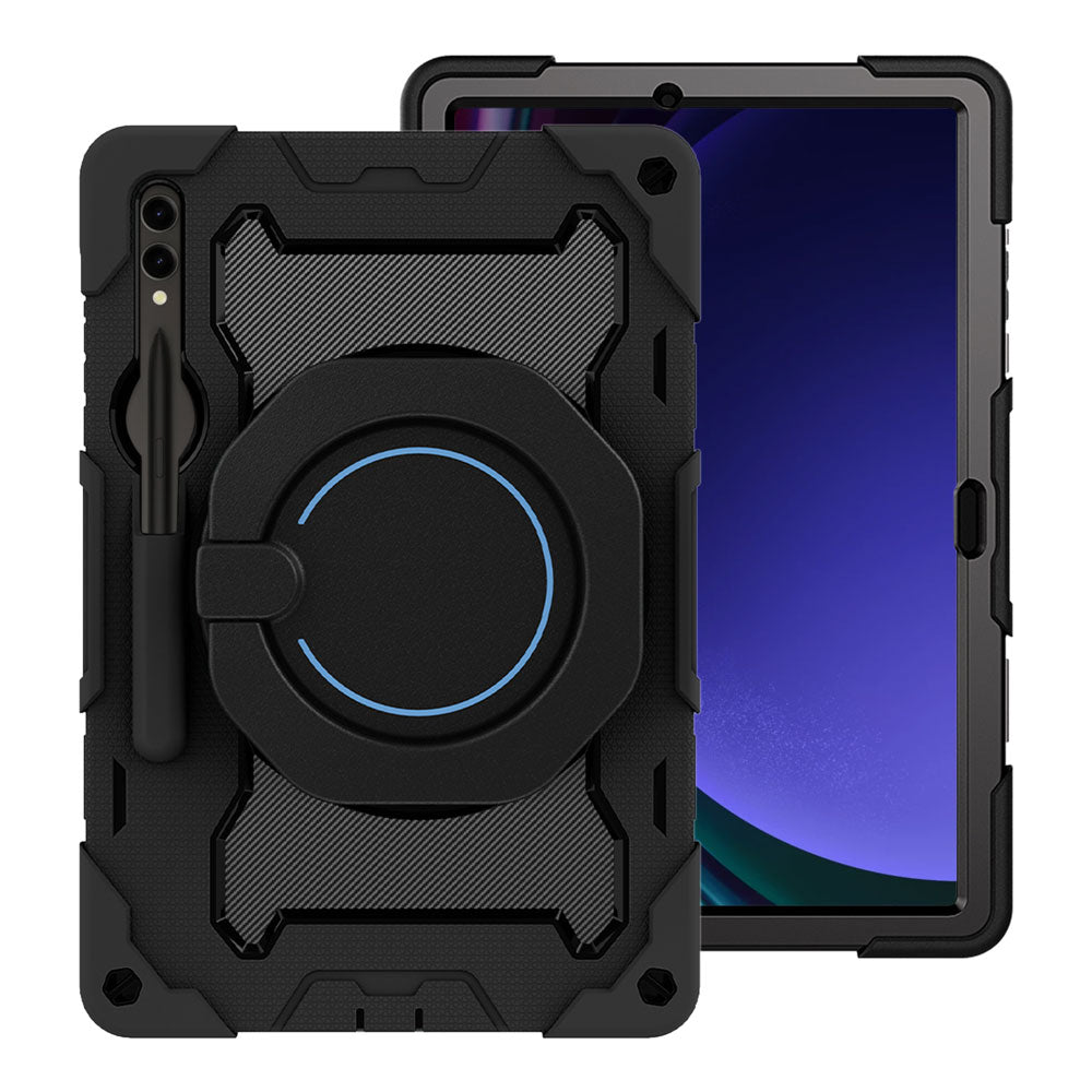 ARMOR-X Samsung Galaxy Tab S9+ S9 Plus SM-X810 / X816 / X818 shockproof case, impact protection cover. Rugged case with kick stand. Hand free typing, drawing, video watching.