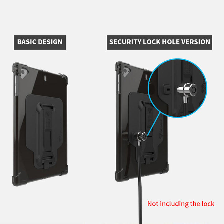 ARMOR-X Lenovo Tab M11 TB330 shockproof case with lock hole design to protect tablet in the public.