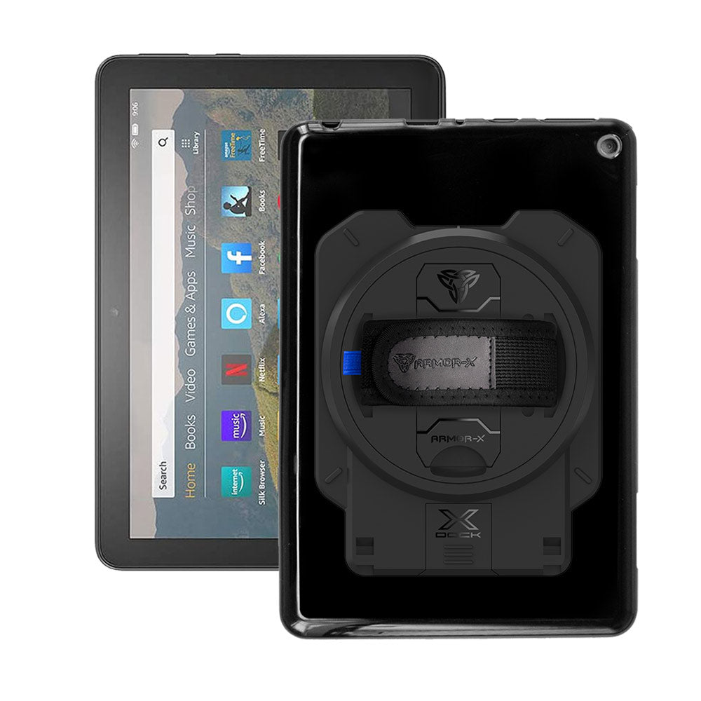 ARMOR-X Amazon Fire HD 8 / 8 Plus 2020 shockproof case with X-DOCK modular eco-system.