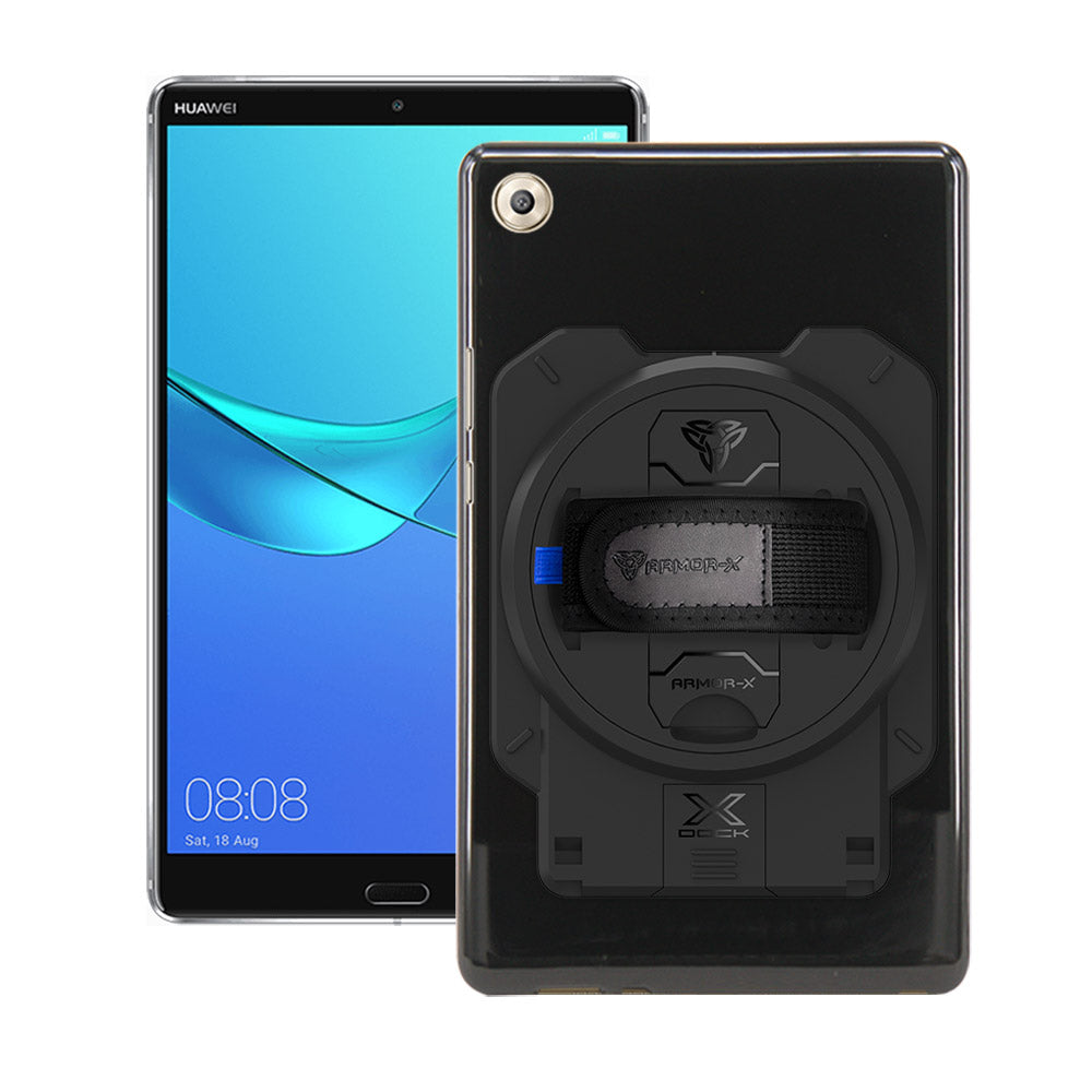 ARMOR-X Huawei MediaPad M5 8.4 shockproof case with X-DOCK modular eco-system.