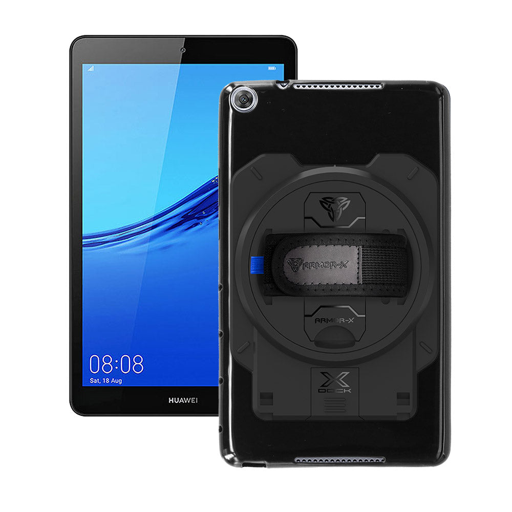 ARMOR-X Huawei MediaPad M5 Lite 8.0 shockproof case with X-DOCK modular eco-system.