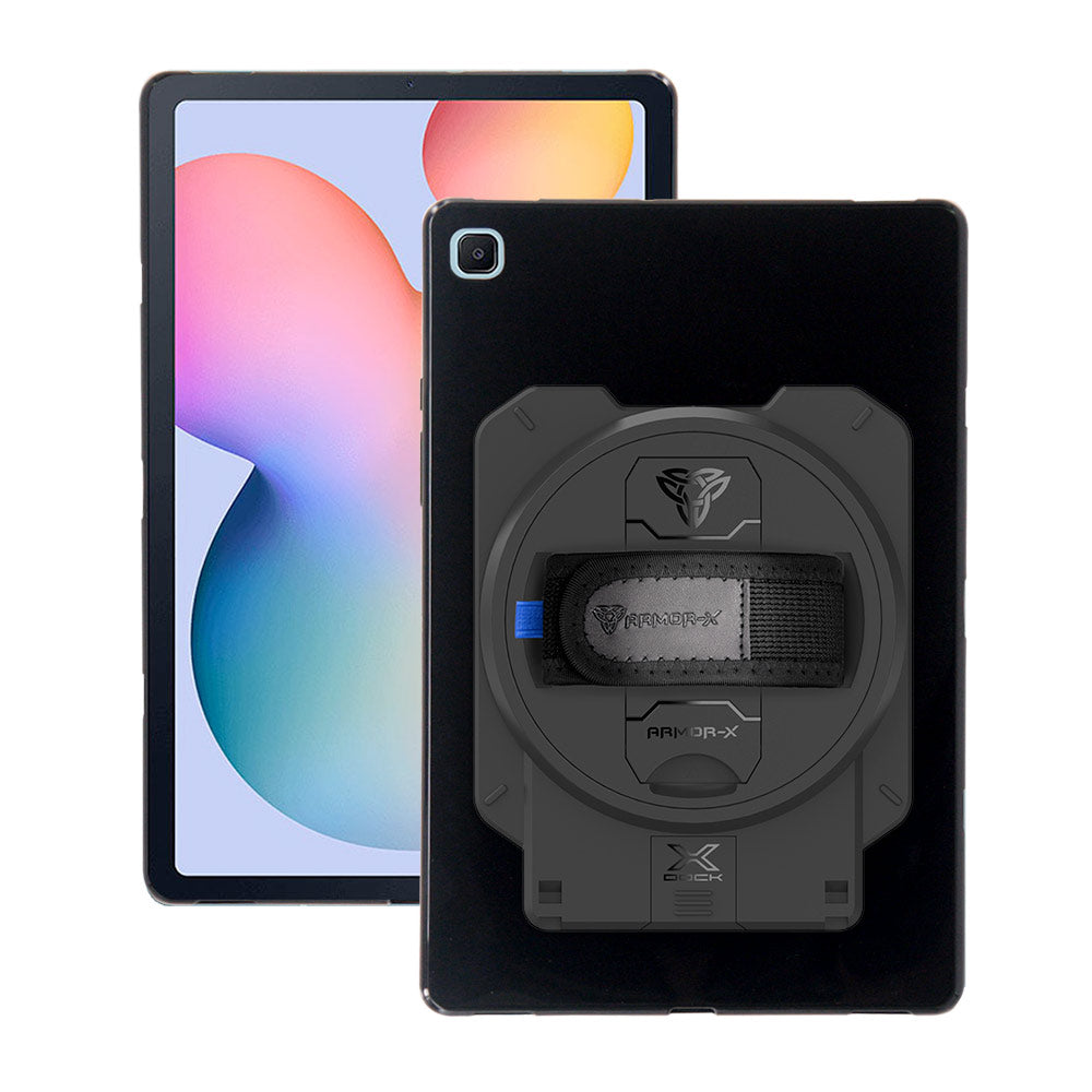 ARMOR-X Samsung Galaxy Tab S6 Lite SM-P613 P619 2022 / SM-P610 P615 2020 shockproof case with X-DOCK modular eco-system.