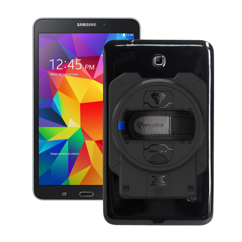 ARMOR-X Samsung Galaxy Tab 4 8.0 T335 T333 T331 T330 shockproof case with X-DOCK modular eco-system.