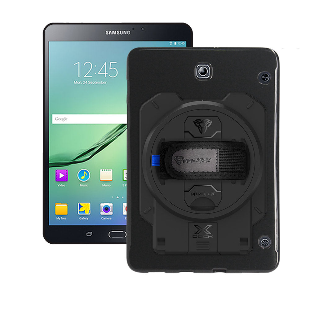 ARMOR-X Samsung Galaxy Tab S2 8.0 T719N T715 T710 shockproof case with X-DOCK modular eco-system.