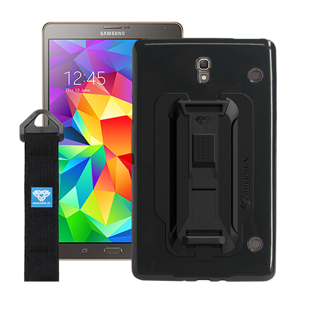 PXS-SS20 | Samsung Galaxy Tab S 8.4 T700 | Shockproof Case w/ Kickstand & hand strap & X-Mount