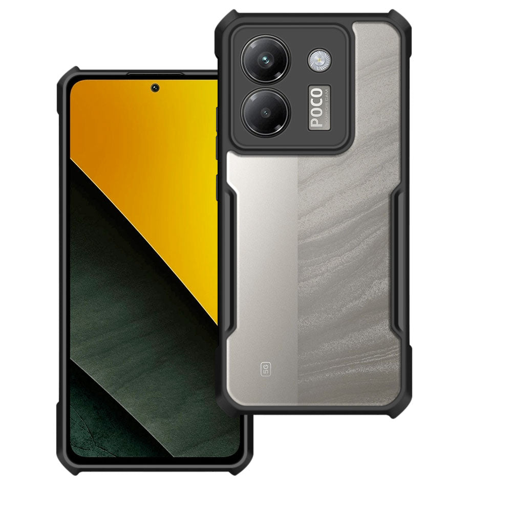 【Xiaomi】 POCO M7 Pro 5G Black + ケース付き TN-Mi24-PCM7P | Xiaomi Poco M7 Pro 5G Case | Slim Shockproof Case