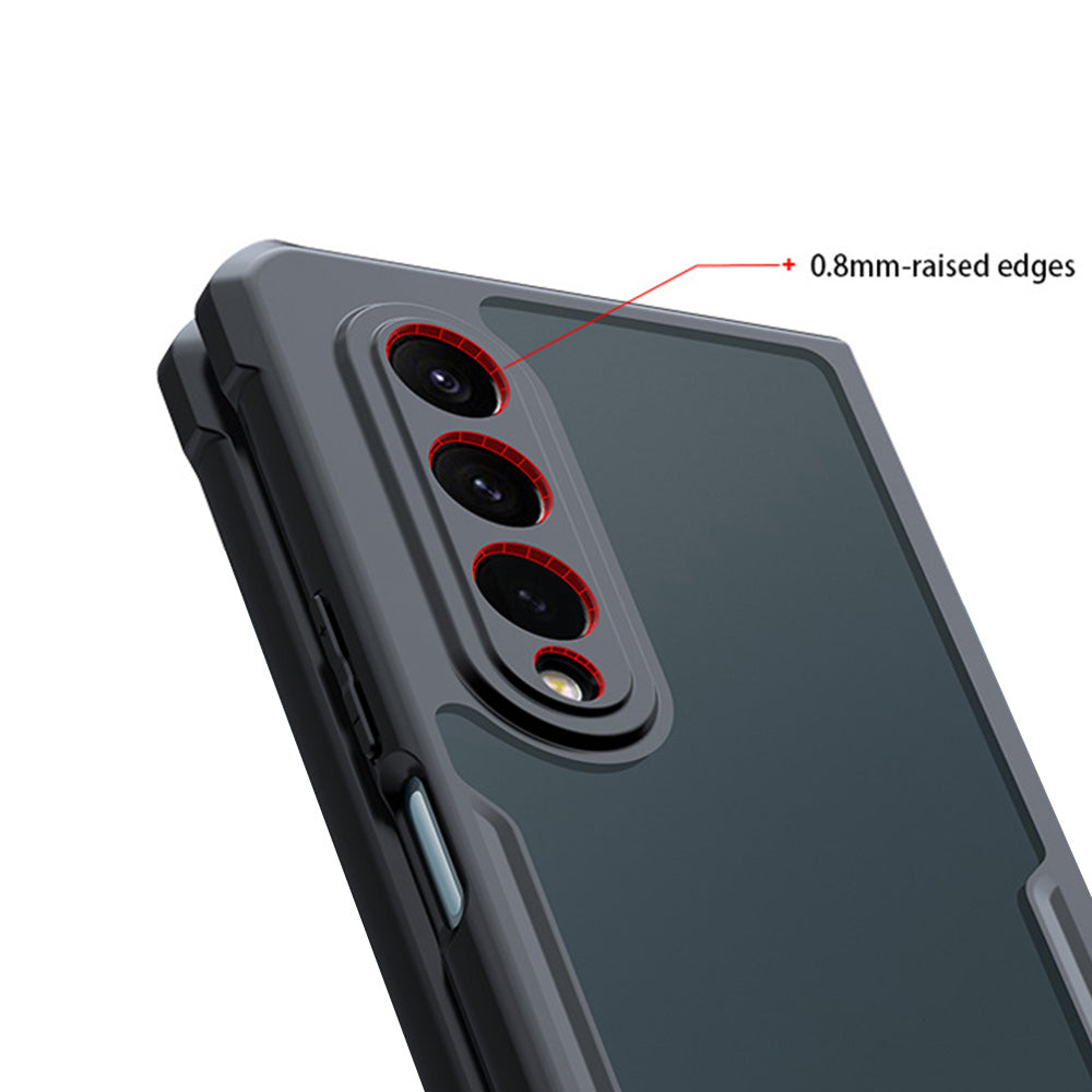 ARMOR-X Samsung Galaxy Z Fold4 SM-F936 slim rugged shockproof case with raised edge for screen and camera protection.