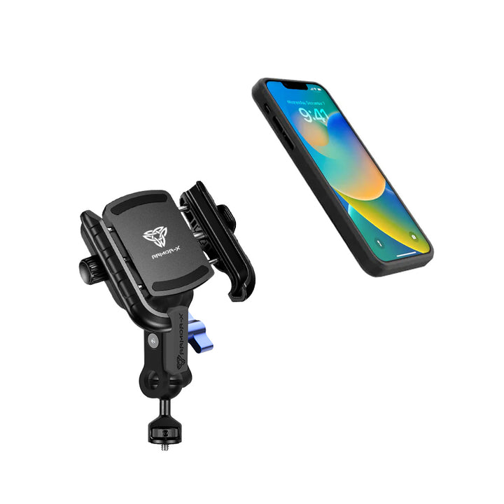 ARMOR-X 1/4" M6 Male Thread Universal Mount for phone, free to rotate your device with full 360 degrees to get the best view.