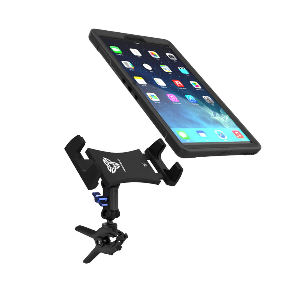 ARMOR-X Tough Spring Clamp Mount Universal Mount, free to rotate your device with full 360 degrees to get the best view.