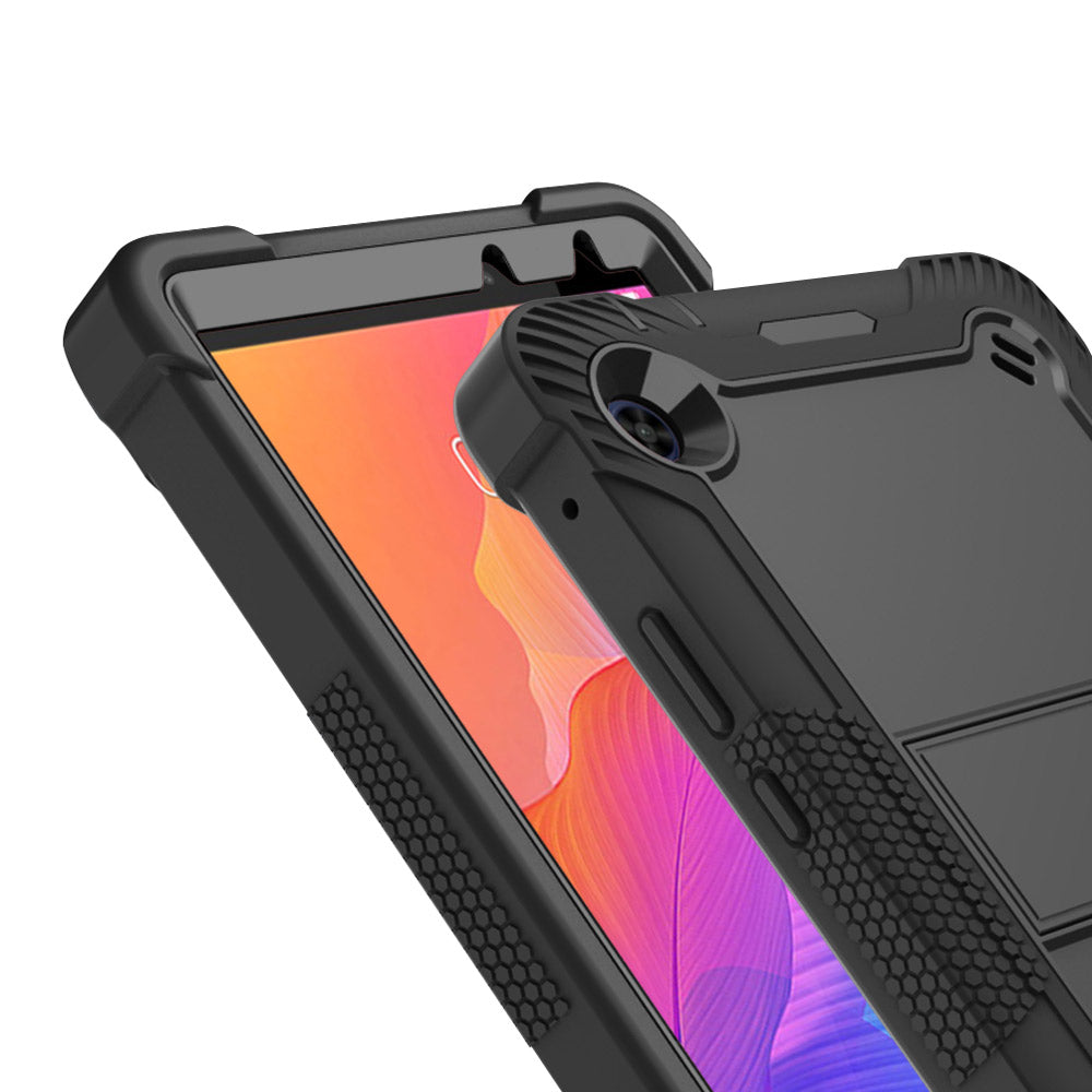 ARMOR-X Huawei MatePad T8 8.0 shockproof case, impact protection cover with kick stand. Rugged case with kick stand. Hand free typing, drawing, video watching.