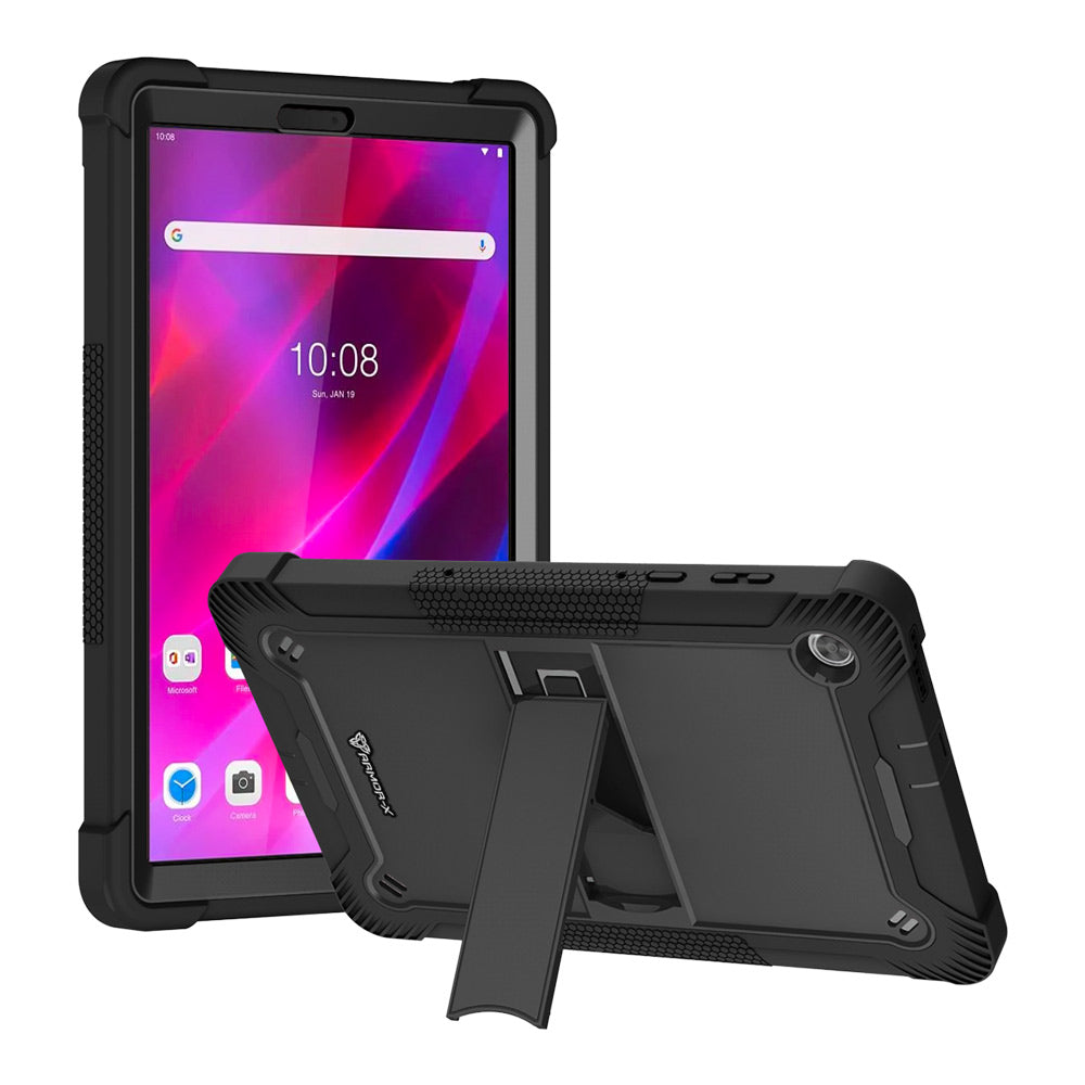ARMOR-X Lenovo Tab K10 ( TB-X6C6F/X/L TB-X6C6NBF/X/L ) shockproof case, impact protection cover. Rugged case with kick stand.