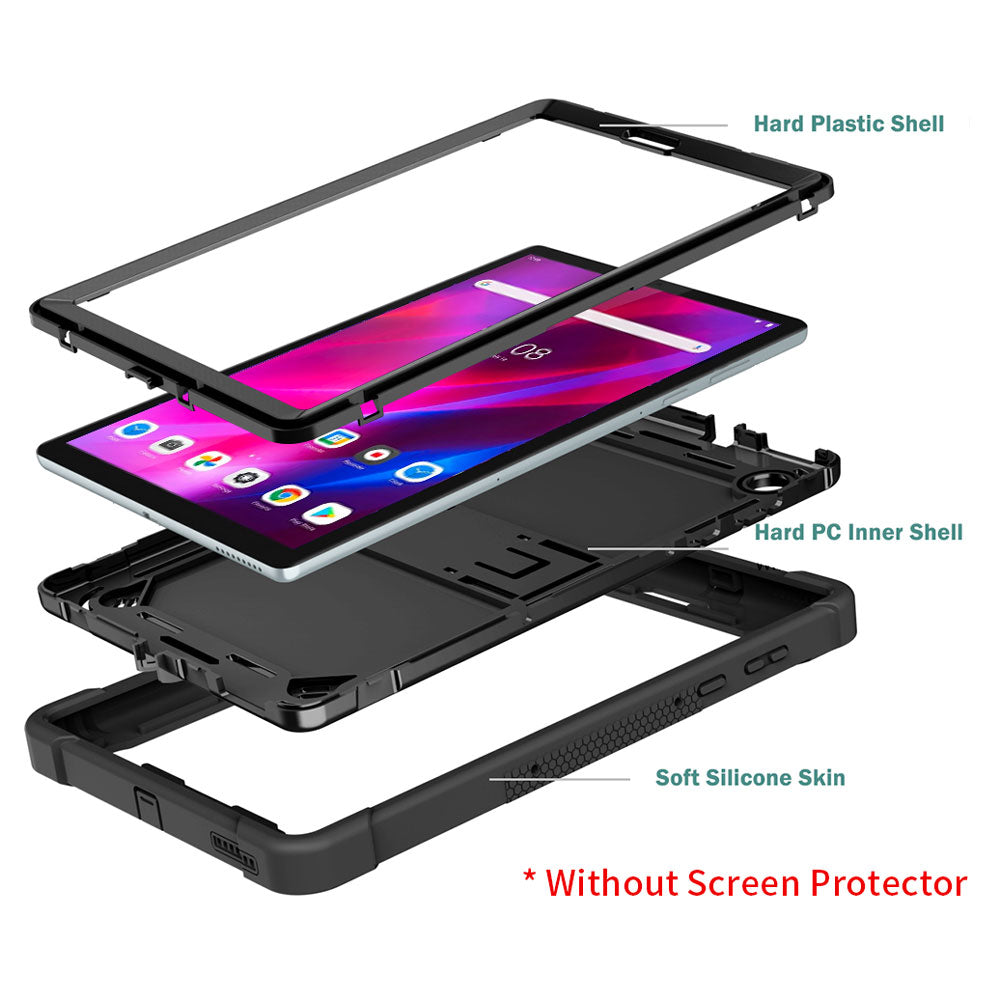 ARMOR-X Lenovo Tab K10 ( TB-X6C6F/X/L TB-X6C6NBF/X/L ) shockproof case, impact protection cover with kick stand. Rugged case with kick stand. Ultra 3 layers impact resistant design.