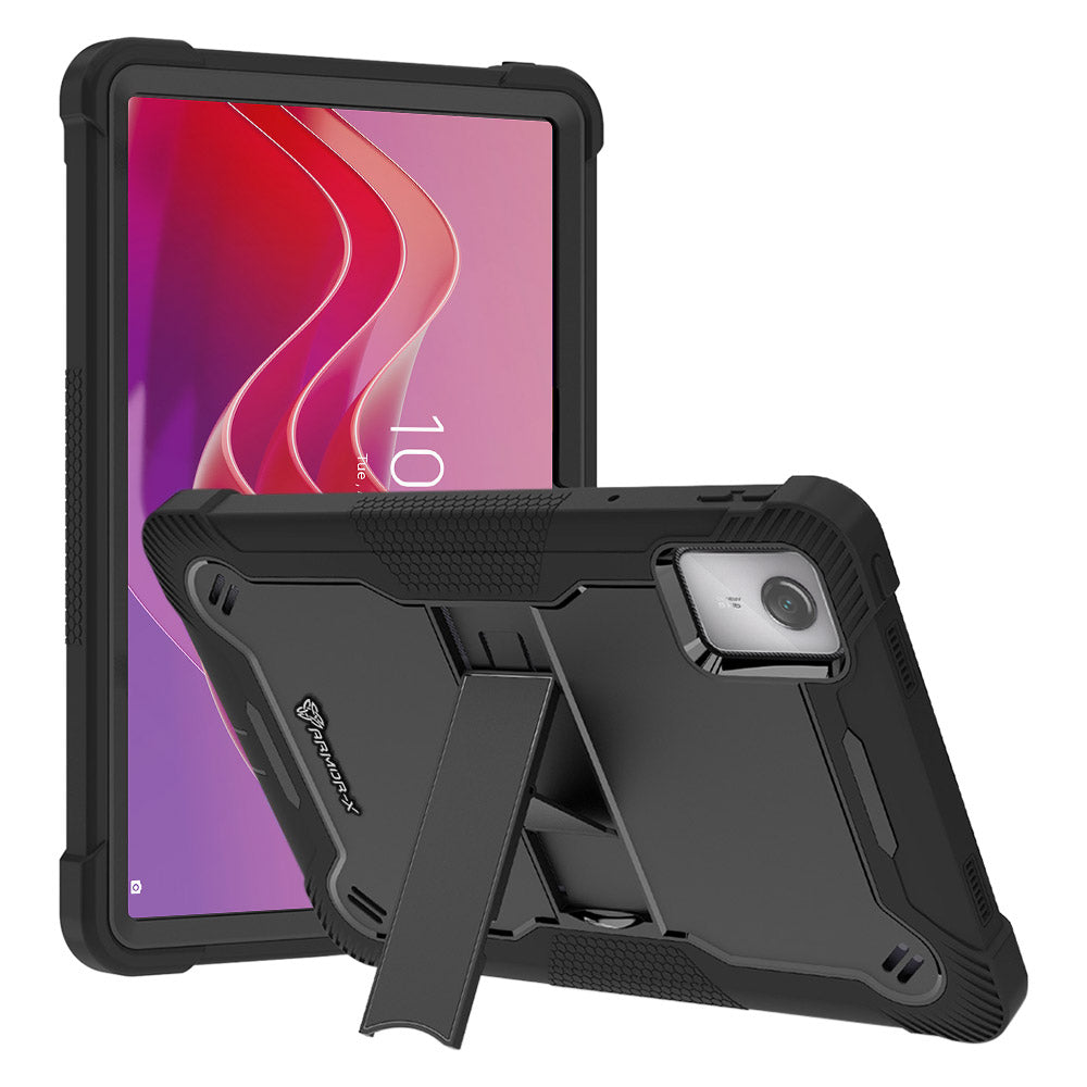 ARMOR-X Lenovo Tab M11 TB330 shockproof case, impact protection cover. Rugged case with kick stand.
