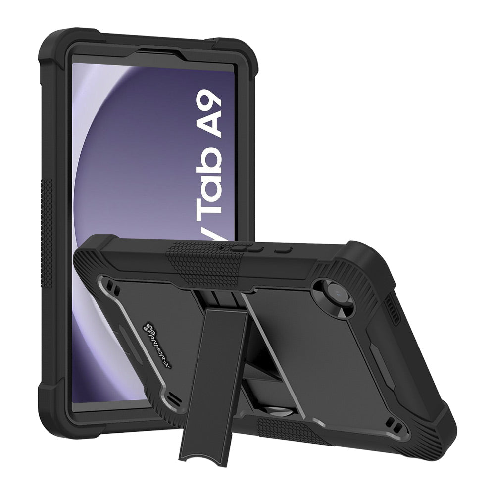 ARMOR-X Samsung Galaxy Tab A9 SM-X110 / SM-X115 shockproof case, impact protection cover. Rugged case with kick stand.