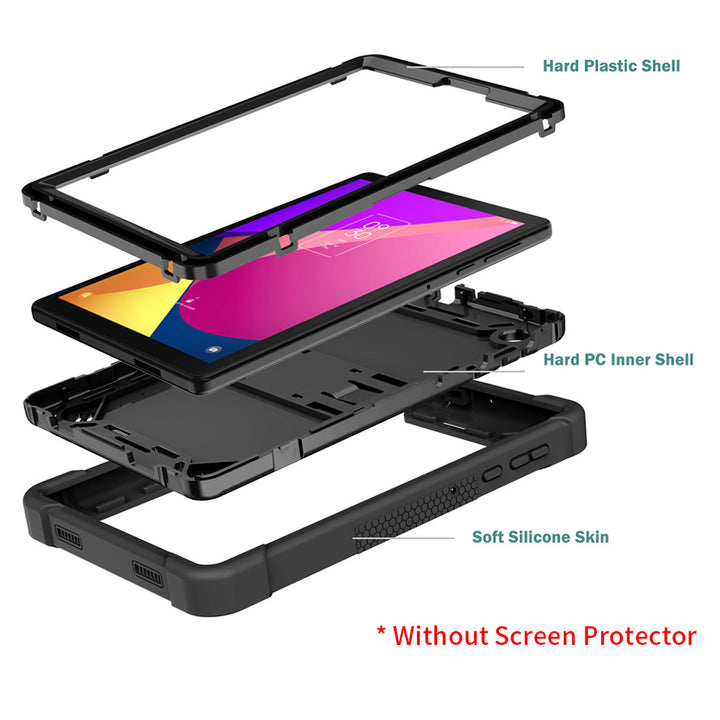ARMOR-X TCL Tab 8 LE 9137W shockproof case, impact protection cover with kick stand. Rugged case with kick stand. Ultra 3 layers impact resistant design.