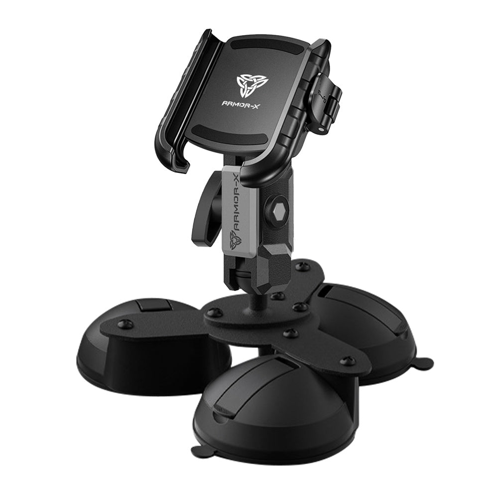 P53UP Glass Triple Suction Cup Universal Mount Design for