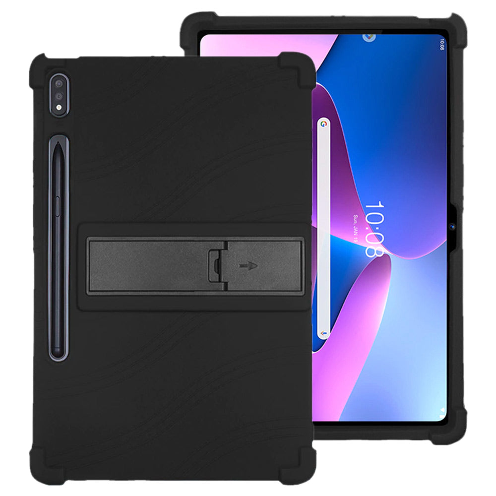 ARMOR-X Lenovo Tab P12 Pro TB-Q706F Soft silicone shockproof protective case with kick-stand.