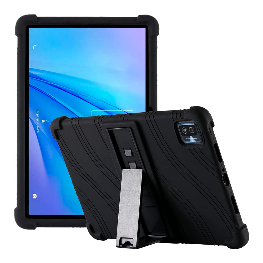 ARMOR-X TCL Tab 10s 9081X 10.1 Soft silicone shockproof protective case with kick-stand.